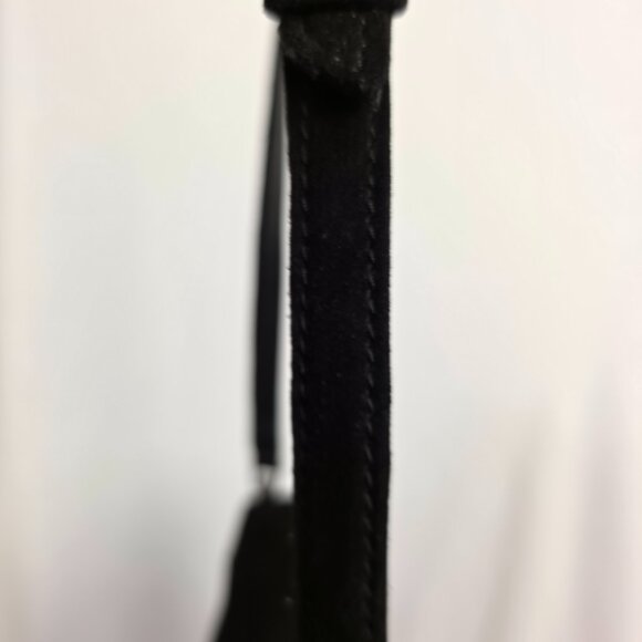 Coletta 90s Vintage Black Suede Flap Bag - Picture 6 of 11